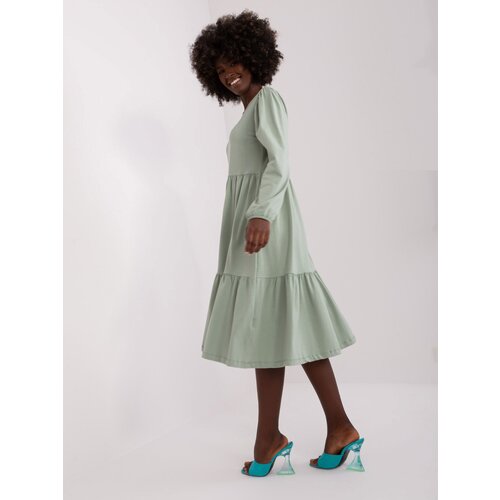 RUE PARIS Dress-RV-SK-5832.18X-Pistachio Slike