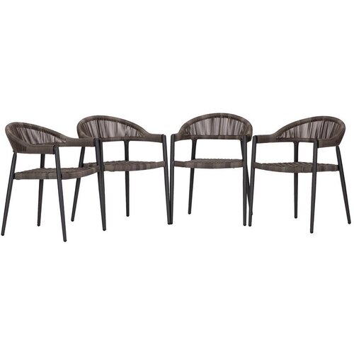 XXXL Set Vrtnih Stolov Brooklyn, Temno Siva, 4-Delni Cene