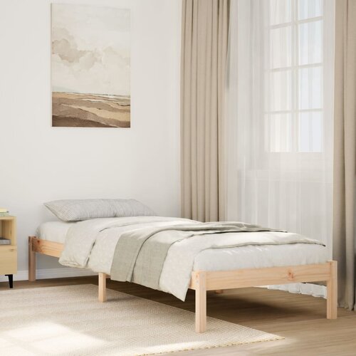  Dugi okvir kreveta bez madraca 80 x 210 cm od borovine Slike