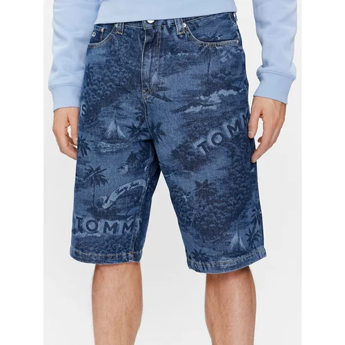 Tommy Jeans Jeans kratke hlače Aiden DM0DM18787 Modra Baggy Fit