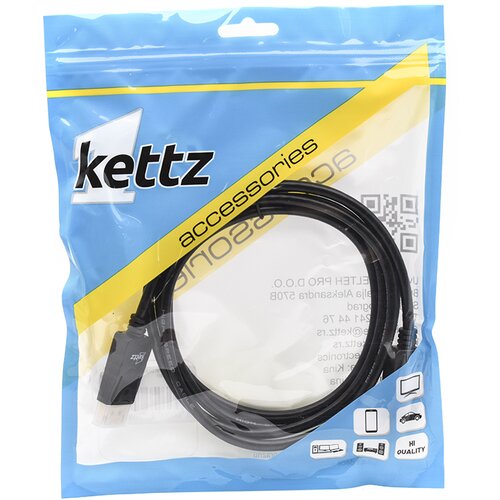 Kettz displayport - displayport DP2DP-K180/4K60 1.8m Cene
