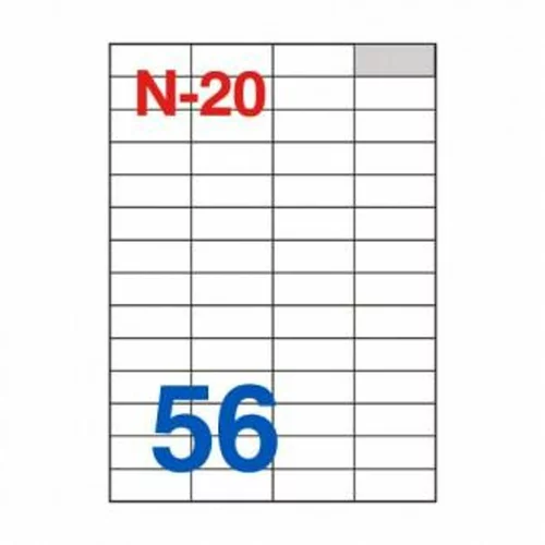 NANO Etikete za laserske i ink-jet pisače , N-20, 52,5x21,2 mm, 100/1