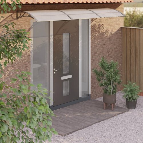 vidaXL Nadstrešek za vrata siv 300x80 cm polikarbonat Cene