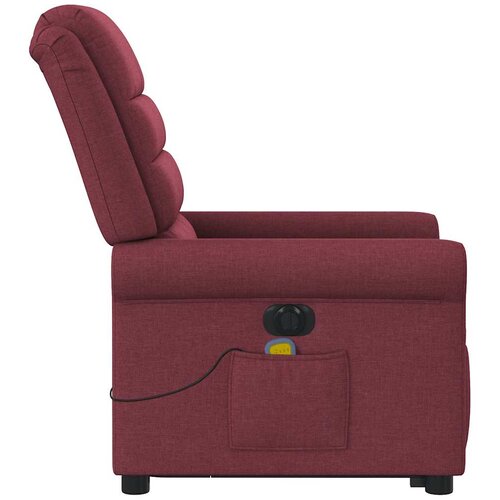  Električni masažni naslonjač na podizanje od tkanine boja vina Slike