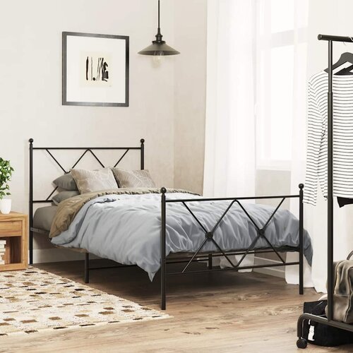  Metalno zamjensko uzglavlje crno 90 cm Slike