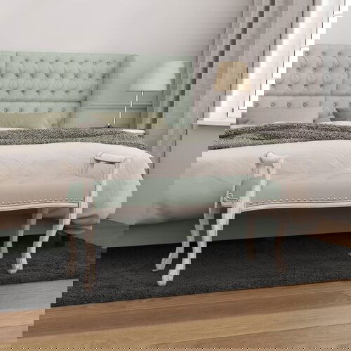 VidaXL Klupa svjetlosiva 110 x 45 x 60 cm bar&amp;scaron;unasta Slike