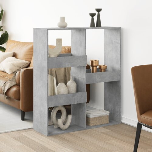 VidaXL Pregrada za prostor betonsko siva 100x33x115 cm inženirski les Slike