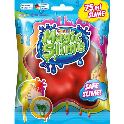 Craze Magic Slime barvna sluz Red 75 ml