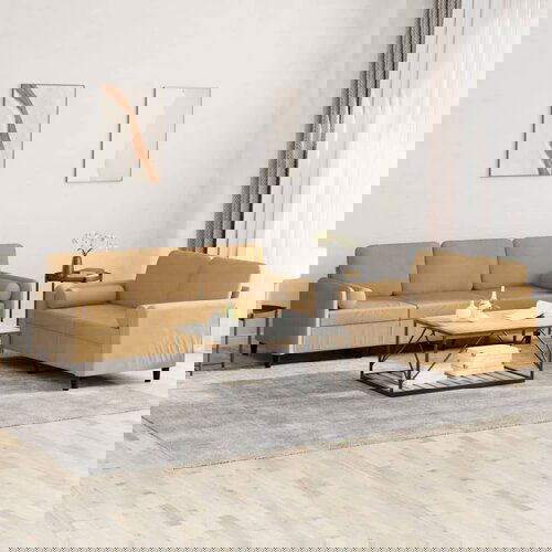 vidaXL 2-dijelni set sofa s jastucima smeđi baršunasti Cijene