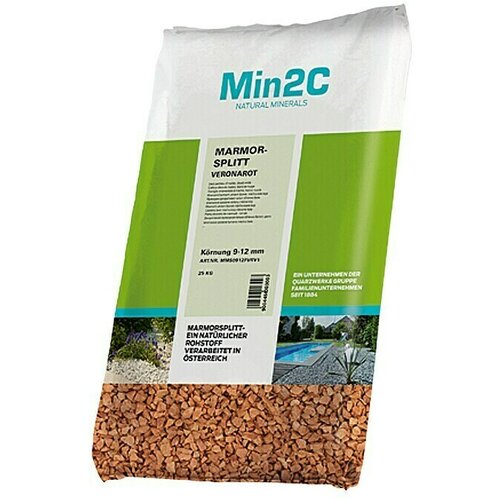 Min2C mramorni granulat (verona crvene boje, granulacija: 9 mm - 12 mm, 25 kg) Slike