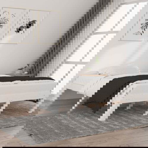 Furnova Posteljni okvir bel iz trdne borovine 120x200 cm, (21941848) Slike