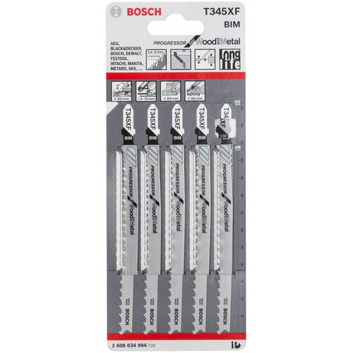 Bosch List ubodne testere T 345 XF 2608634994, Progressor za Drvo i Metal Slike