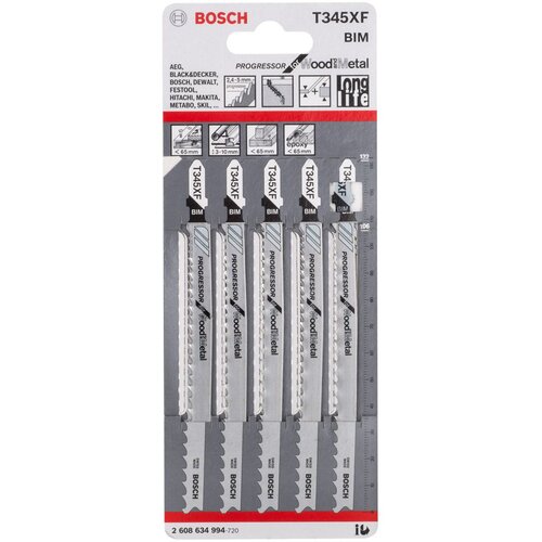Bosch LIST VBODNE ŽAGE T 345 XF 5-DELNI KOMPLET Cene