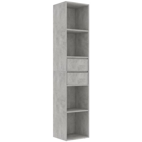 Maison Chic Knjižna omara - Knjižni regal betonsko siva 36x30x171 cm iverna plo&amp;scaron;ča, (21725530) Slike