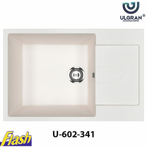 granitna sudopera usadna kvadratna - ulgran - U-602 341 - ultra bela Slike