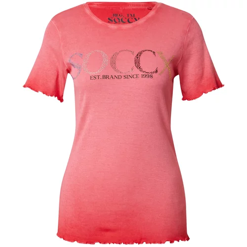 Soccx Majica 'HOLLY' roza / svetlo roza / črna