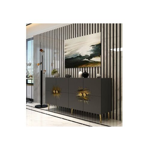 Hanah home komoda nida KB150 anthracite gold Cene
