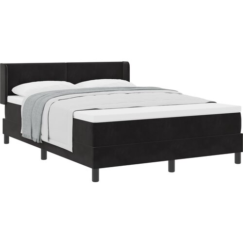 vidaXL Boxspring krevet s madracem crna 140x190 cm baršun Cene