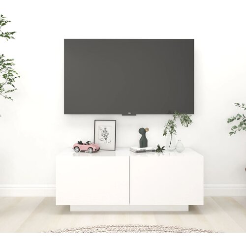 vidaXL TV omarica visok sijaj bela 100x35x40 cm iverna plošča, (20732251) Cene