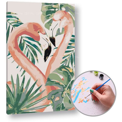  Slikanje po brojevima ZALJUBLJENI FLAMINGOSI - Level Starter 50x80 cm | bez okvira Cijene