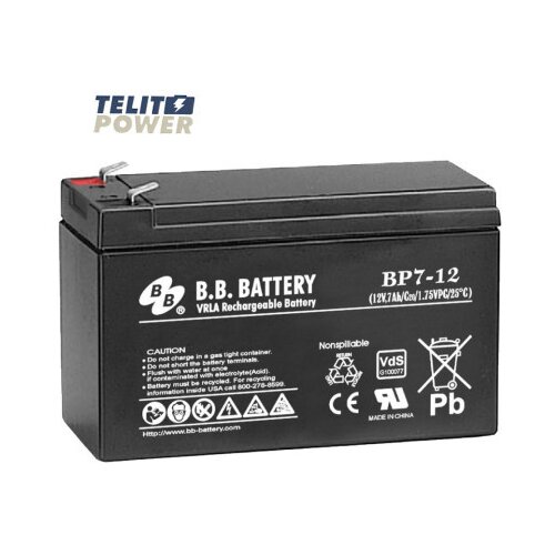 BB Tech 12V 7Ah BP7-12 battery terminal T2 ( 4295 ) Cene