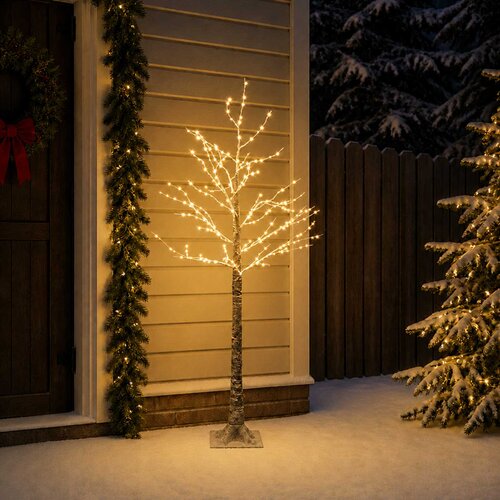  Snježno LED božićno drvce Smeđa 22 x 22 x 150 cm Plastika Cijene