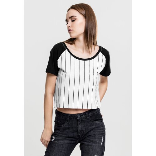 UC Ladies Women's cropped baseball t-shirt wht/blk Slike