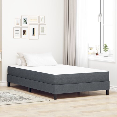 vidaXL Pocket Spring ležalnik - Temno siva, Srednja, 120x190x20 cm, Tkanina Cene