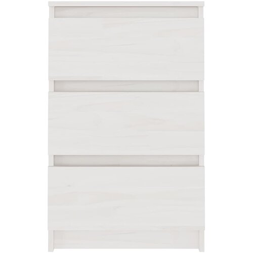  Noćni ormarići 2 kom bijeli 40 x 29,5 x 64 cm masivna borovina Slike