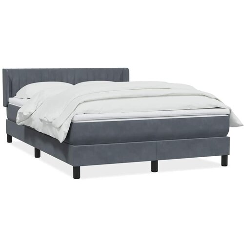 vidaXL Box Spring krevet s madracem tamno sivi 140x220 cm samt Cijene