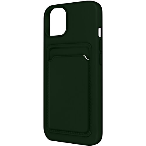 forcell Ovitek za iPhone 12 in 12 Pro z držalom za kartico, mehak silikon, - zelen, (20639643) Cene