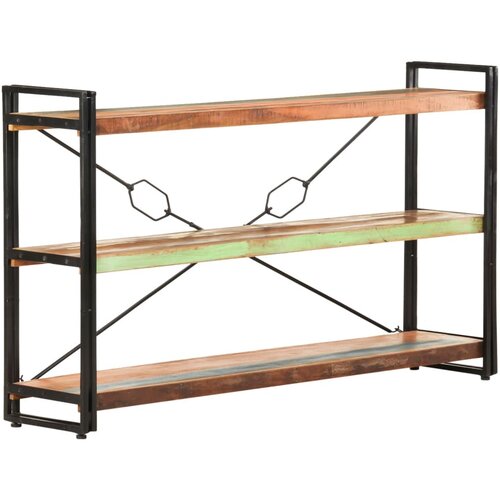  The Living Store Knjižna omara 3-nadstropna 140x30x80 cm trden predelan les - Knjižna Omara, (21431609) Cene