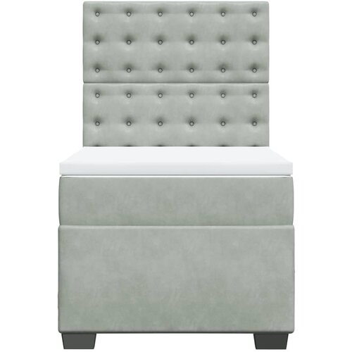 Box spring krevet s madracem svjetlosivi 80 x 200 cm bar&amp;scaron;unasti Slike