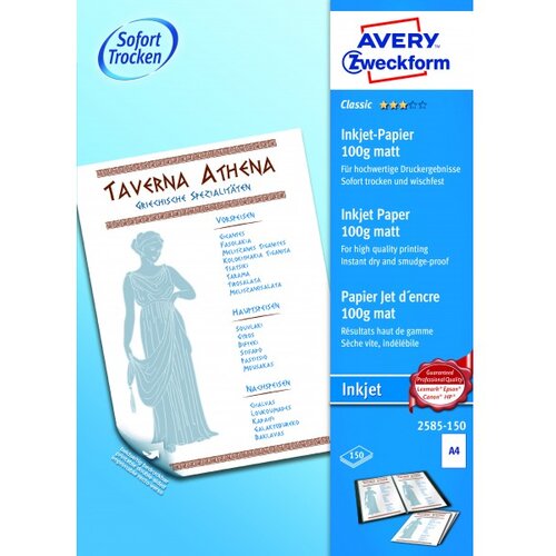 Avery Zweckform Foto papir Ink-Jet Classic Mat A4 - 100 g Slike