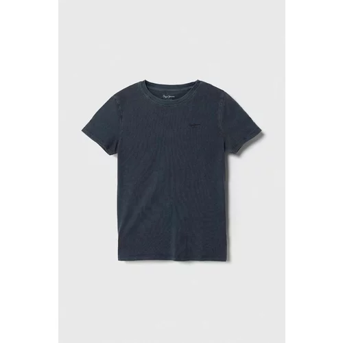 PepeJeans Otroška bombažna kratka majica mornarsko modra barva