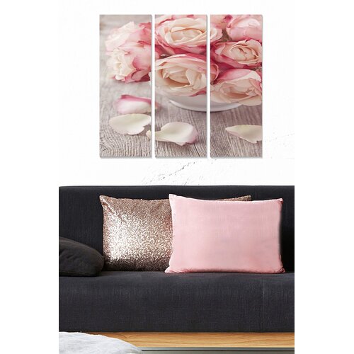 Wallity MDF1368989 Multicolor Decorative MDF Painting (3 Pieces) Cene