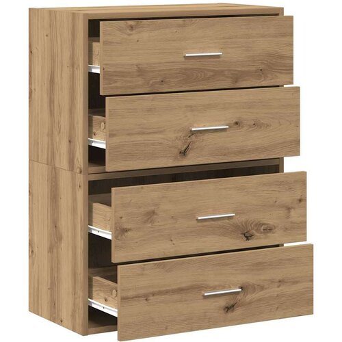 VidaXL Ormari s 2 ladice 2 kom boja hrast 60x31x40cm konstruirano drvo Slike