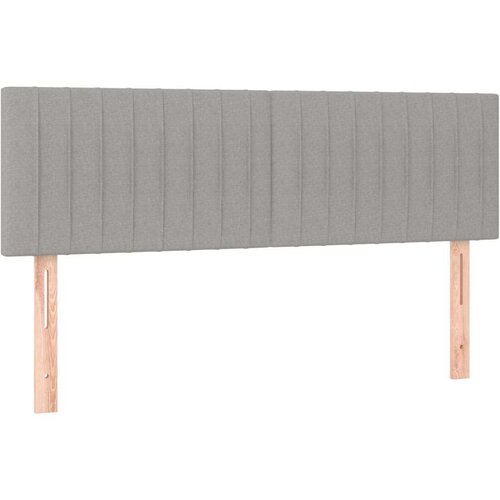  Krevet s oprugama i madracem svjetlosivi 140x190 cm od tkanine Slike