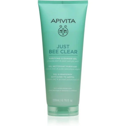 Apivita Just Bee Clear Purifying Cleanser Gel gel za čišćenje lica protiv akni 200 ml