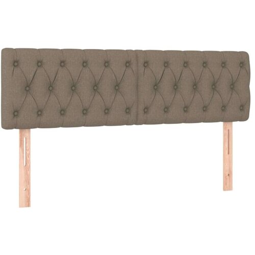  Krevet box spring s madracem LED smeđesivi 140x200 cm tkanina Slike