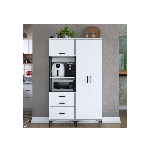 Hanah home JE142 - 3106 white multi purpose cabinet Slike