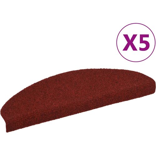 Prostirke za stepenice, samoljepljive, 5 kom, 65x21x4 cm, bordo crvene, poluokrugle, velike Cijene