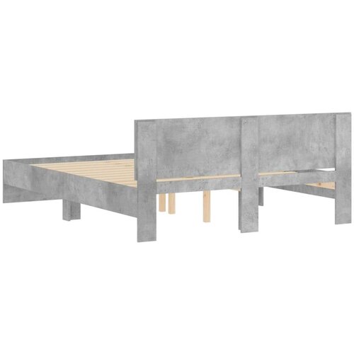 vidaXL Posteljni okvir z vzglavjem betonsko siv 140x200 cm Cene