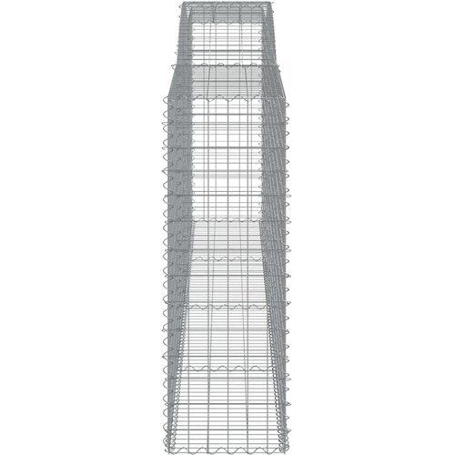  Lučne gabionske ko&amp;scaron;are 4 kom 400x50x40/60 cm pocinčano željezo Slike