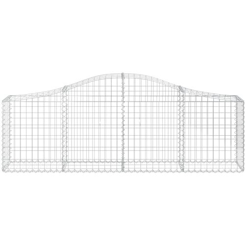  Lučne gabionske ko&amp;scaron;are 2 kom 200x30x60/80 cm pocinčano željezo Slike