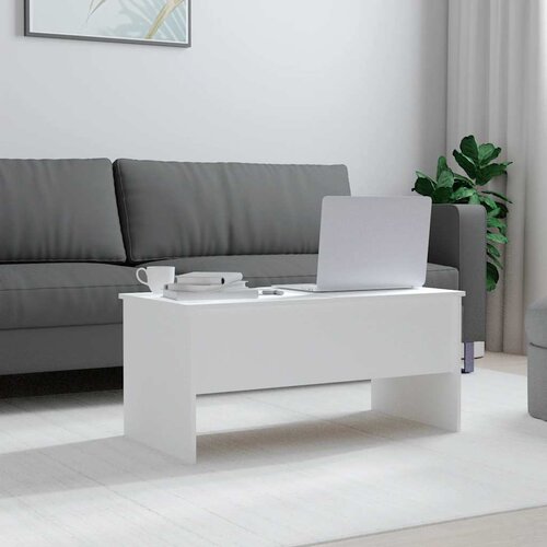  Stolić za kavu bijeli 102x50,5x46,5 cm od konstruiranog drva Slike