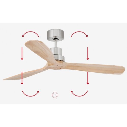 Faro 33373DC - Plafonski ventilator LANTAU drvo/mat hrom prečnik 132 cm + daljinski upravljač Slike