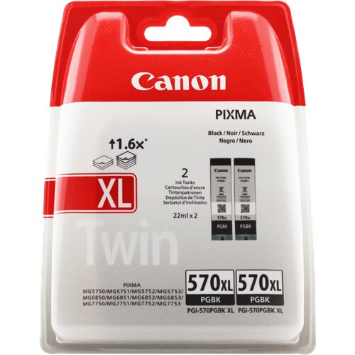 Kartuša Canon PGI-570BK XL črna/black - original 2 KOSA Cene