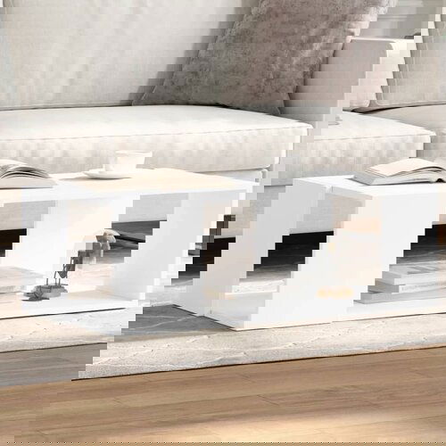Furnova Klubska mizica bela 89,5x48x30 cm inženirski les, (21915315) Slike