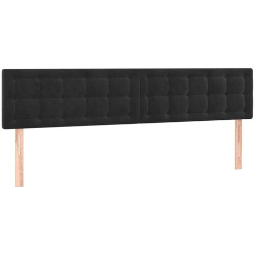  Uzglavlja 2 kom crna 80x5x78/88 cm bar&amp;scaron;unasta Slike